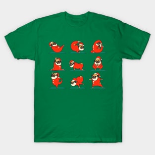 Santa Pug Yoga T-Shirt